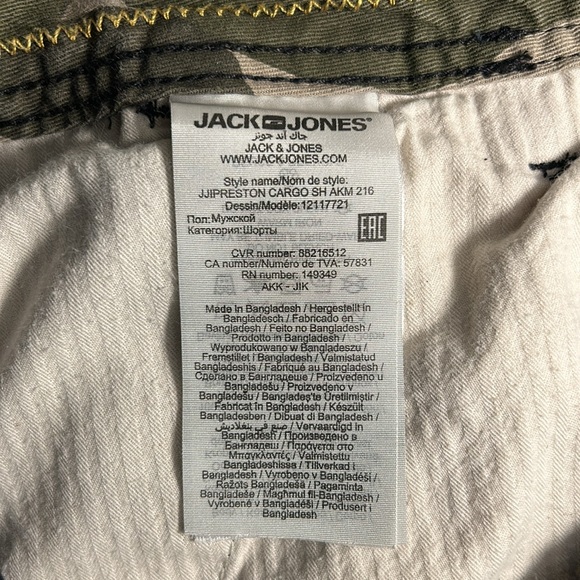 Jack & Jones Jjipreston Akm 216 Sts Cargo Shorts Mens Black US Size L - Picture 13 of 15